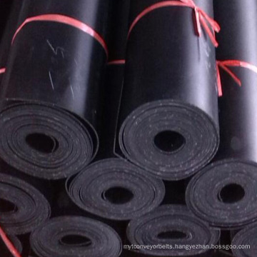 smooth texture surface textile insertion rubber sheet with 2ply cloth